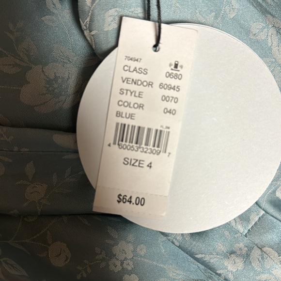 PacSun NWT 4 Princess Polly light blue sateen floral sexy strapless mini dress - Picture 4 of 5
